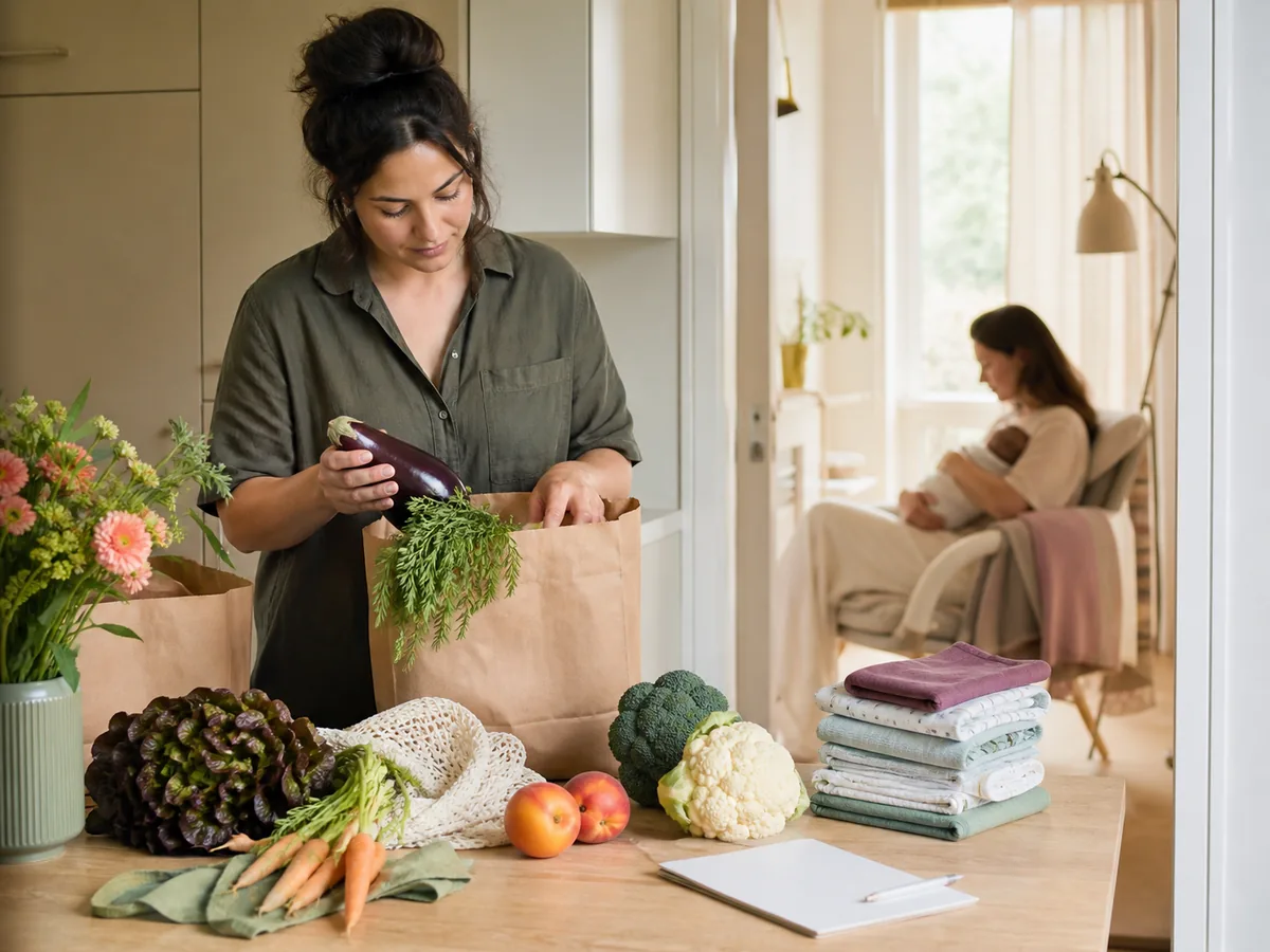Boodschappen en taken verdelen na de bevalling